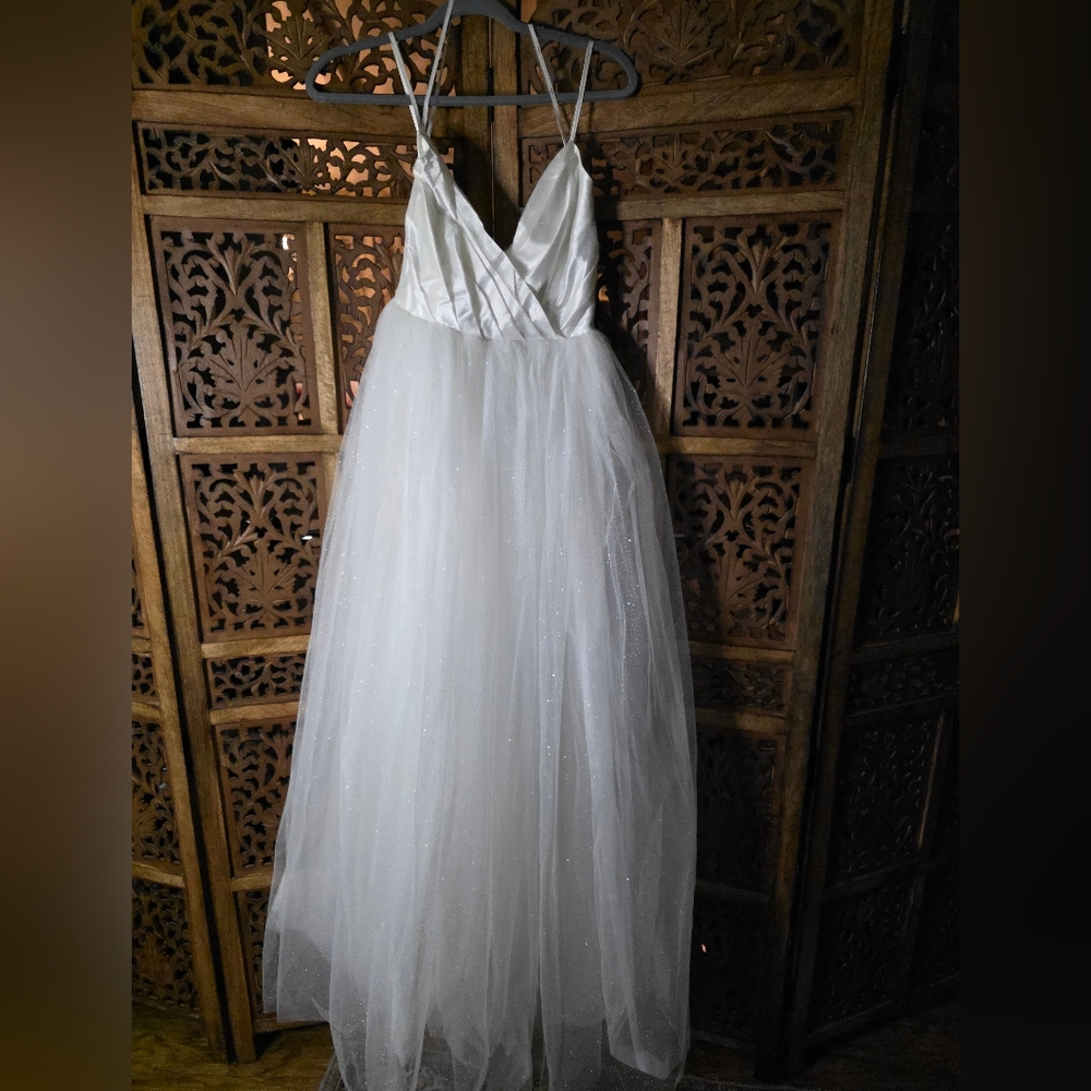 Lulu's White Tulle Princess Dress